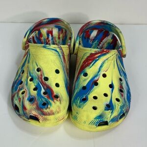 Crocs RainbowTie-Dye Sandel  Slip-On Clog Marbled youth size 4-6